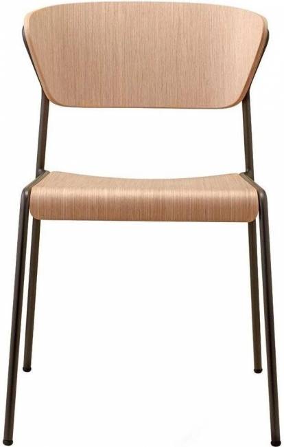 Стул деревянный Lisa Wood антрацит, натуральный дуб 510х560х770 мм