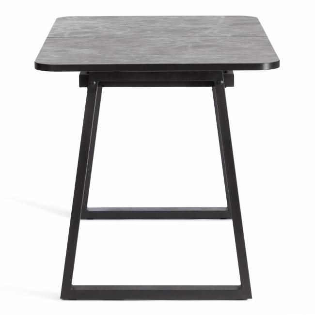 Стол MALTIDO ЛДСП/HPL/металл, 130 х 75+30 х 75 см, Гранит тёмный/чёрный Гранит тёмный/чёрный ЛДСП/HPL/металл