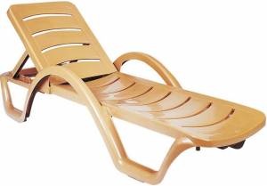 Шезлонг-лежак пластиковый Havana тик 1870x540x300 мм Шезлонг-лежак пластиковый Havana тик 1870x540x300 мм