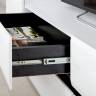 Тумба под ТВ Сидней 13.63 цвет белый/чёрный/МДФ белый глянец