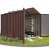 Хозблок SKOGGY секционный с двускатной крышей 3 х 2 м, шоколадный Хозблок SKOGGY секционный с двускатной крышей 3 х 2 м, шоколадный