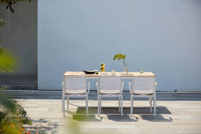 Стол обеденный деревянный Armona белый, натуральный 2000х1000х760 мм