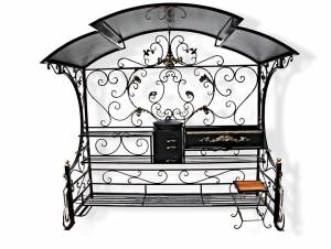 Беседка с мангалом и печкой "Россия" Беседка с мангалом и печкой "Россия"