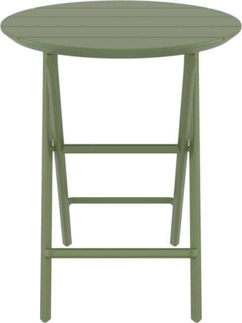 Стол пластиковый складной Helen Folding Table Ø60 оливковый Ø600х740 мм