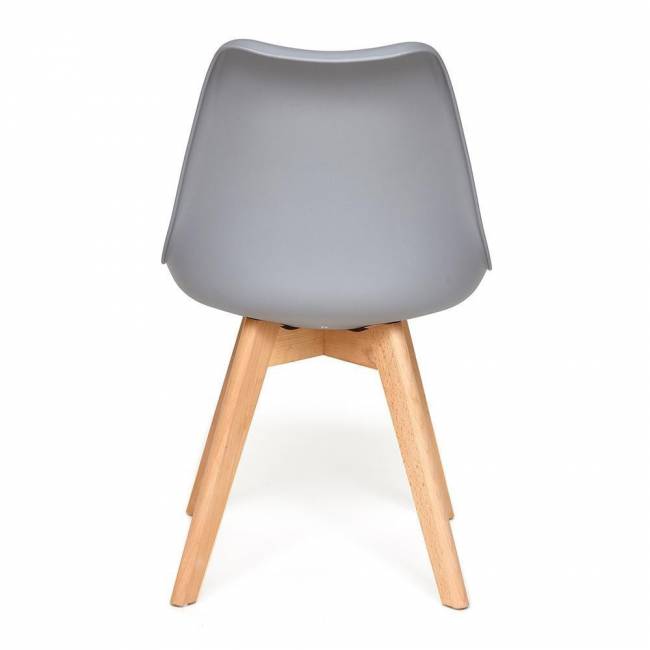 Стул TULIP (mod. 73) дерево/пластик/ПУ, 48.5*52.5*83cм, серый (Комплект из 4 шт.) серый дерево/пластик/ПУ