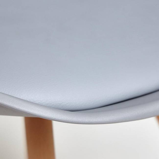 Стул TULIP (mod. 73) дерево/пластик/ПУ, 48.5*52.5*83cм, серый (Комплект из 4 шт.) серый дерево/пластик/ПУ