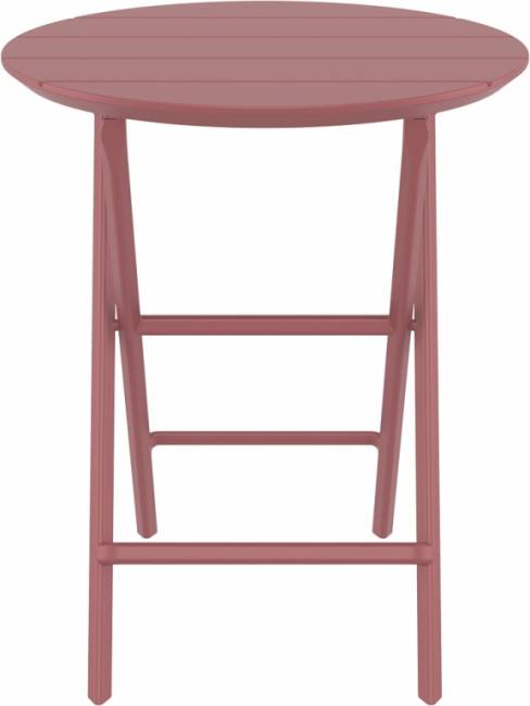 Стол пластиковый складной Helen Folding Table Ø60 марсала Ø600х740 мм