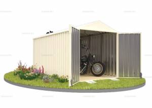 Хозблок SKOGGY секционный с двускатной крышей 5 х 2 м, слоновая кость Хозблок SKOGGY секционный с двускатной крышей 5 х 2 м, слоновая кость